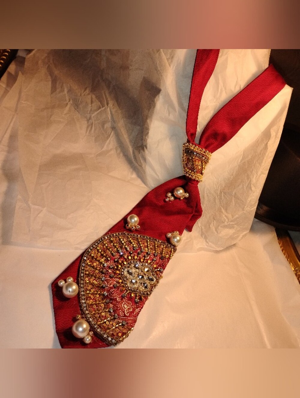 Custom Designed Woman's Necktie. One Of A Kind.